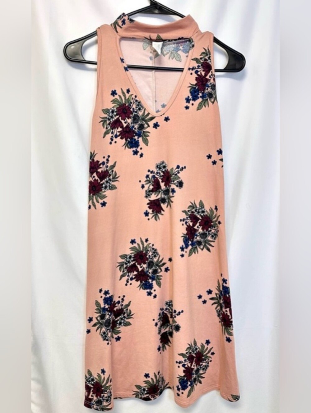 Absolute Angel Peach Floral Sleeveless Dress Size XL